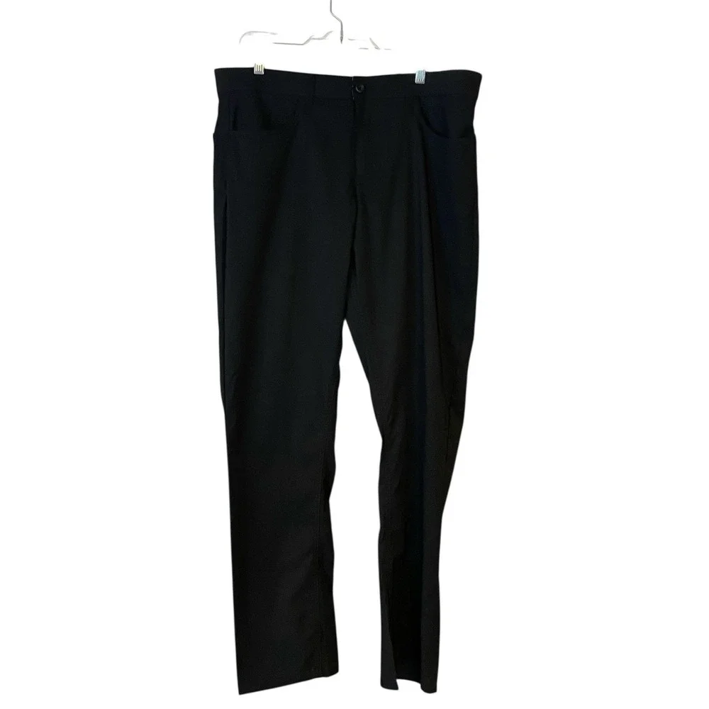 Rorie Whelan Golf Pants Mens 36‎ X 32 Black Performance Nylon/Spandex New